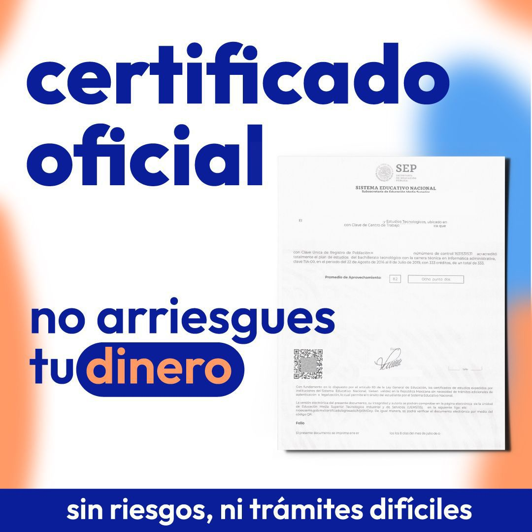 Certificado oficial SEP - Sin riesgos ni tramites dificiles